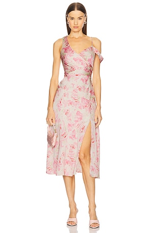Asymmetric Ruched Waist Dress ASTR the Label