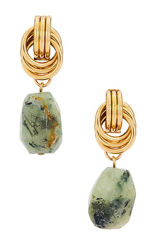 Brielle Knot Stone Drop Earrings LELET NY